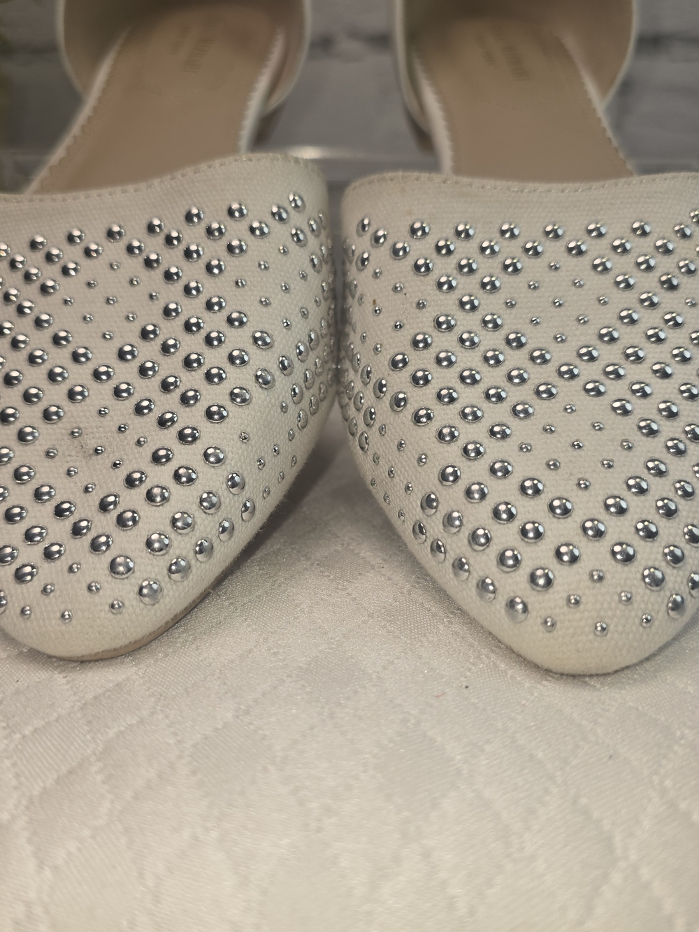ISAAC MIZRAHI POINTED-TOE FLATS PERFORATED TOE OPEN SIDES SUMMER WOMENS 9.5 - Picture 6 of 9